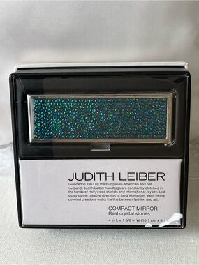 Judith Leiber Blue💙 & Green 💚Compact Mirror, New in Box Sealed in original pckg